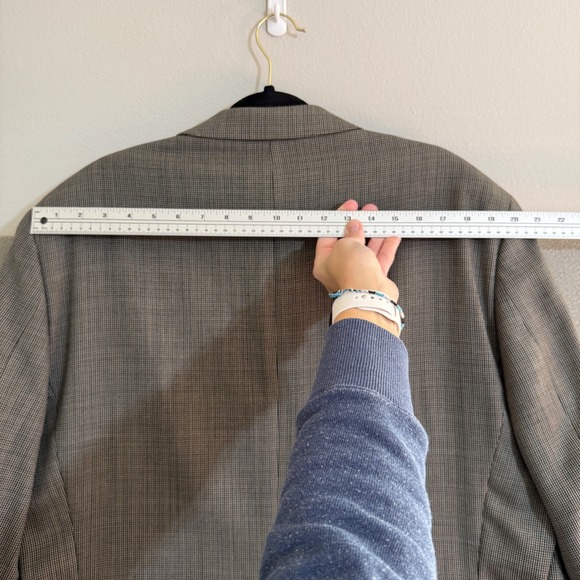 Ralph Lauren 46R Wool Glen Plaid Sport Coat Blazer Mens brown gray black - Picture 3 of 14